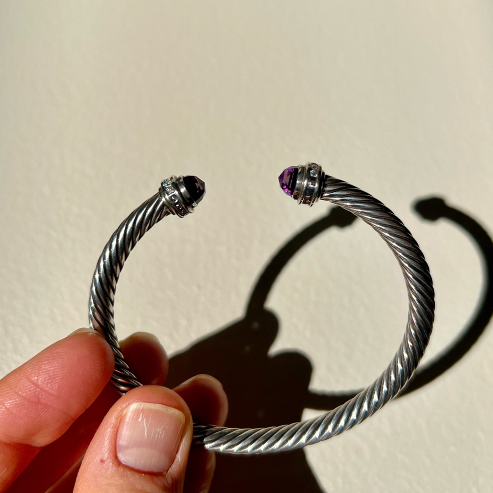 David Yurman Amethyst Diamond Cuff